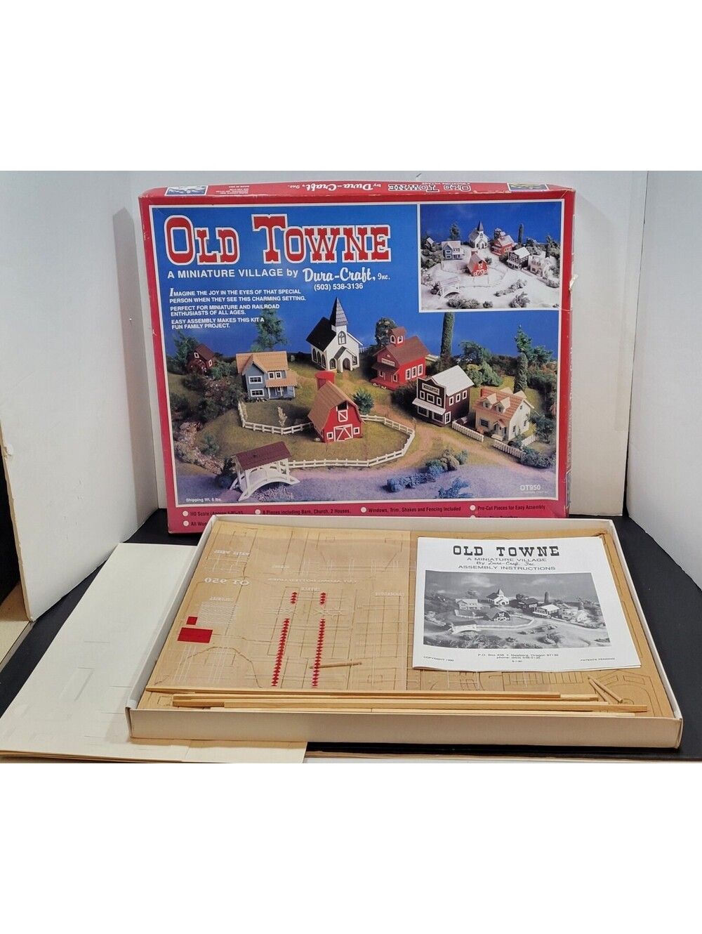 Vtg 1990 Old Towne Miniature Village Dura-Craft Model Kit #OT950 *Please Read